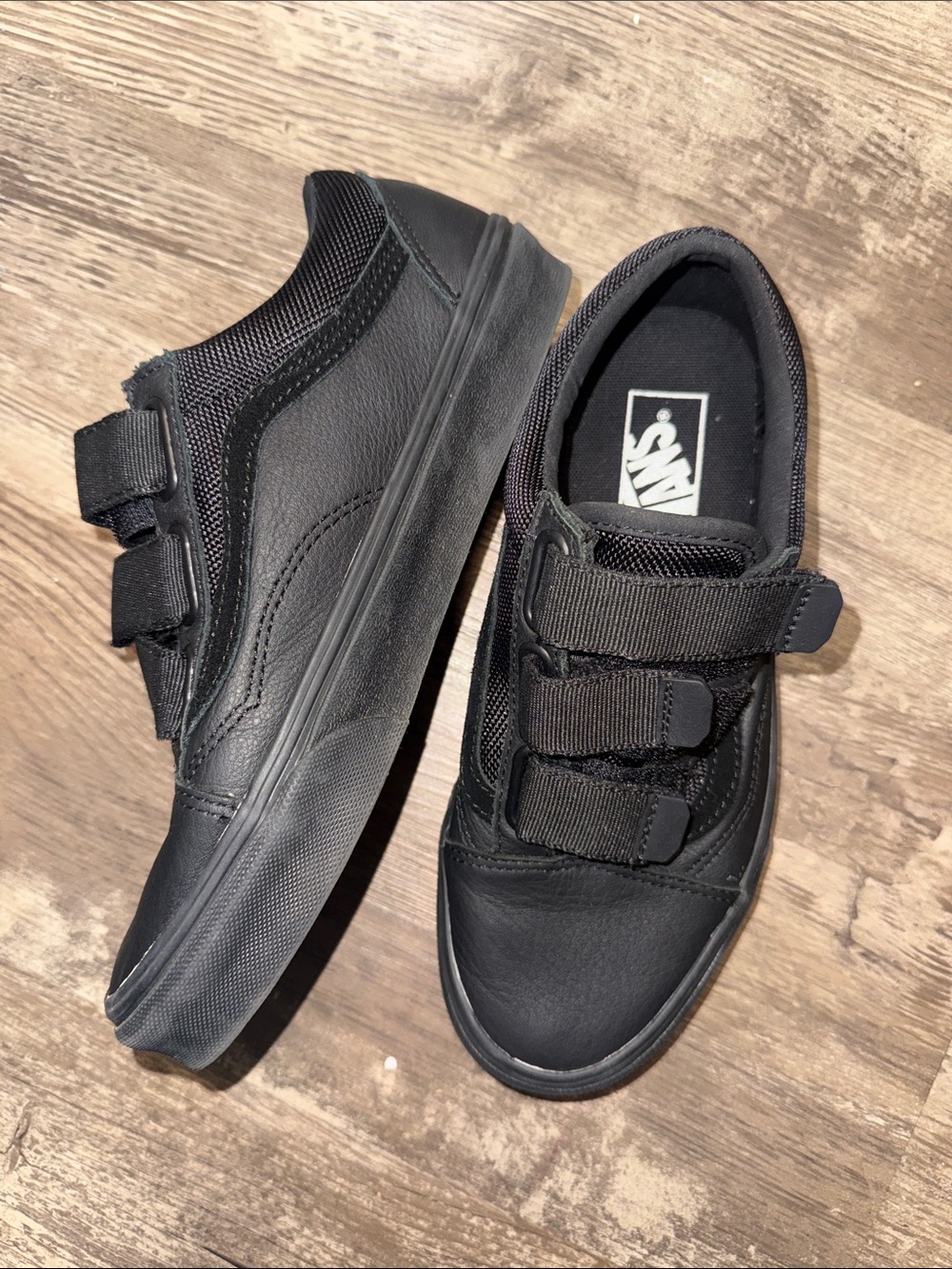 Vans Black Velcro Strap Skate Sneakers